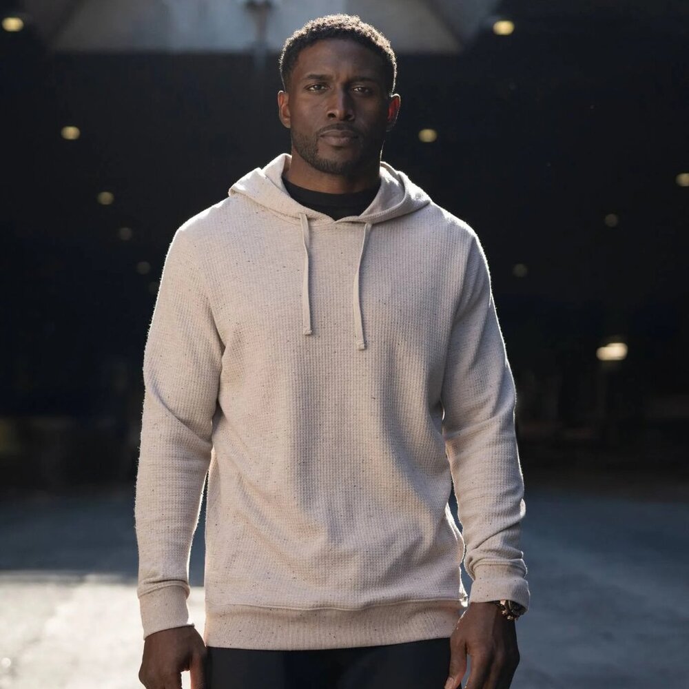 NWT Travis Mathew CLOUD WAFFLE HOODIE tan small travismathew BRAND NEW